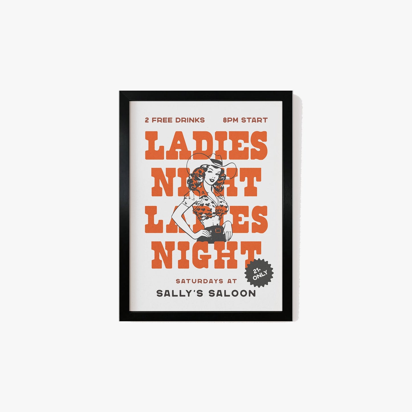 Ladies Night Cowgirl Print