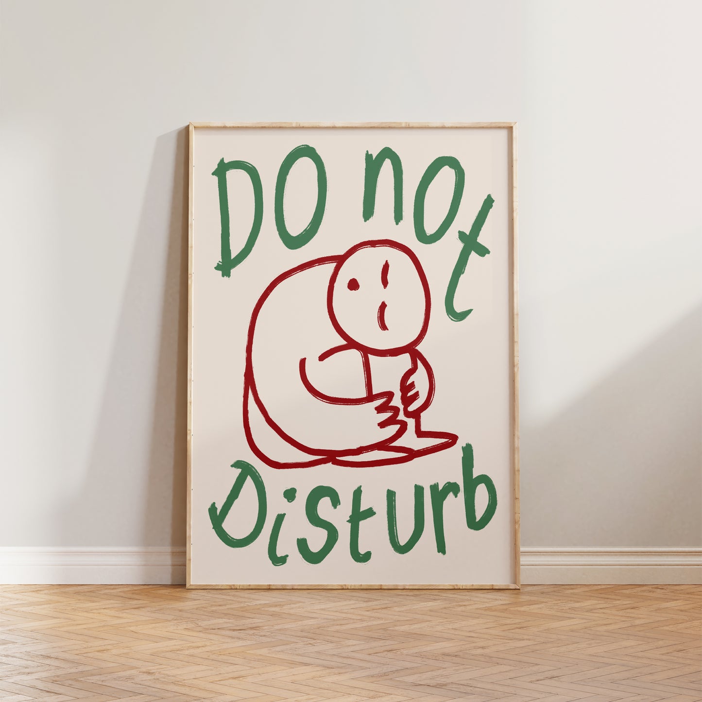 Do Not Disturb Doodle Print