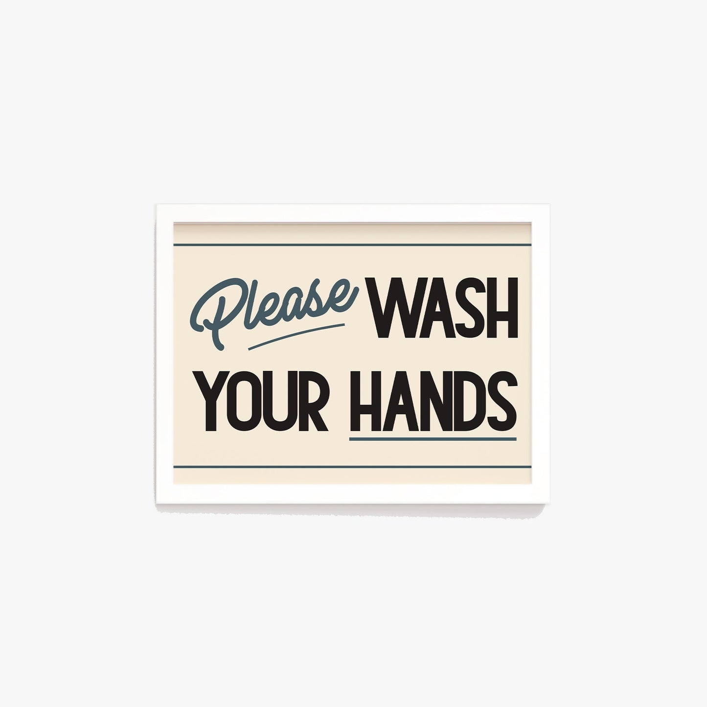 Please Wash Your Hands Retro Print