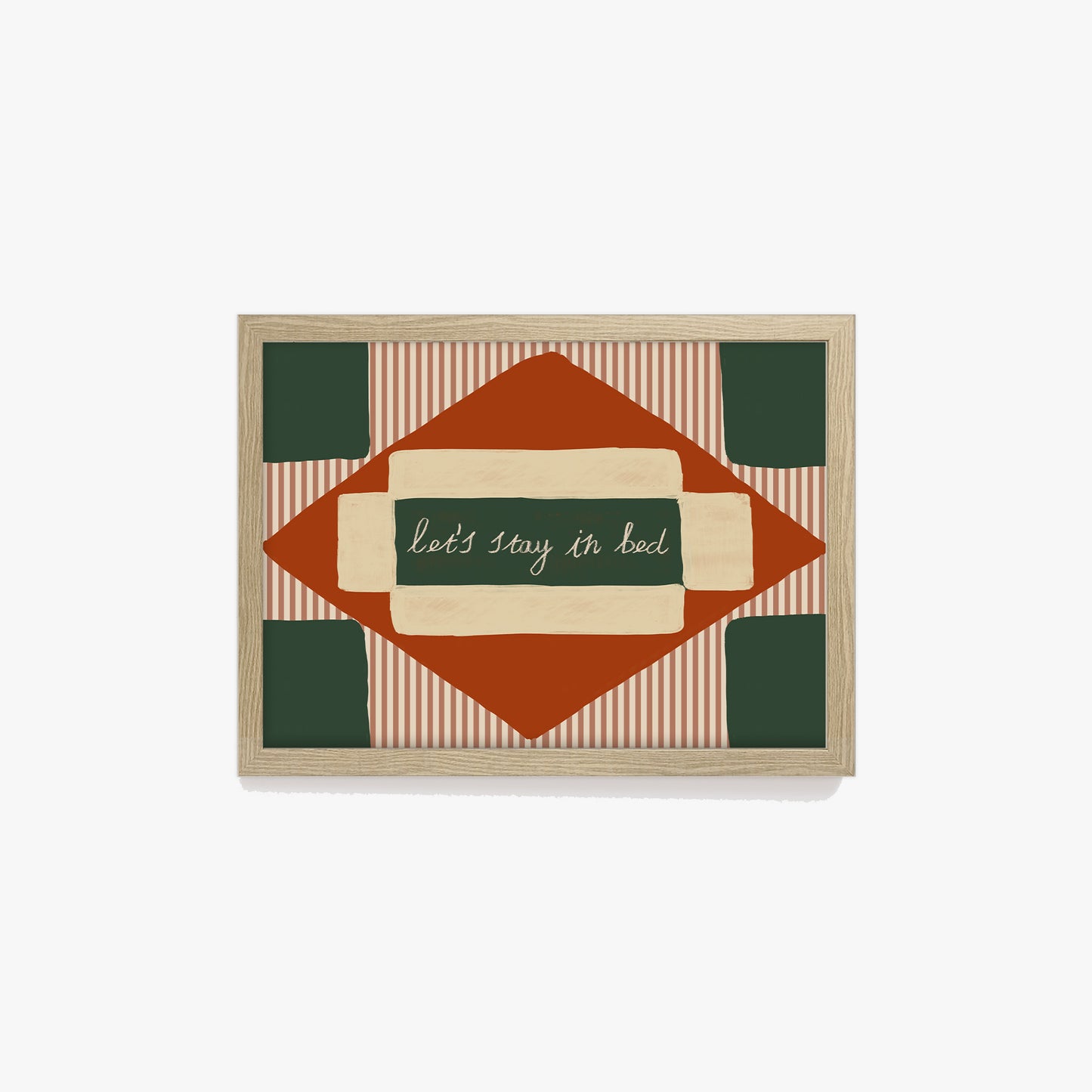 Let's Stay In Bed Striped Print