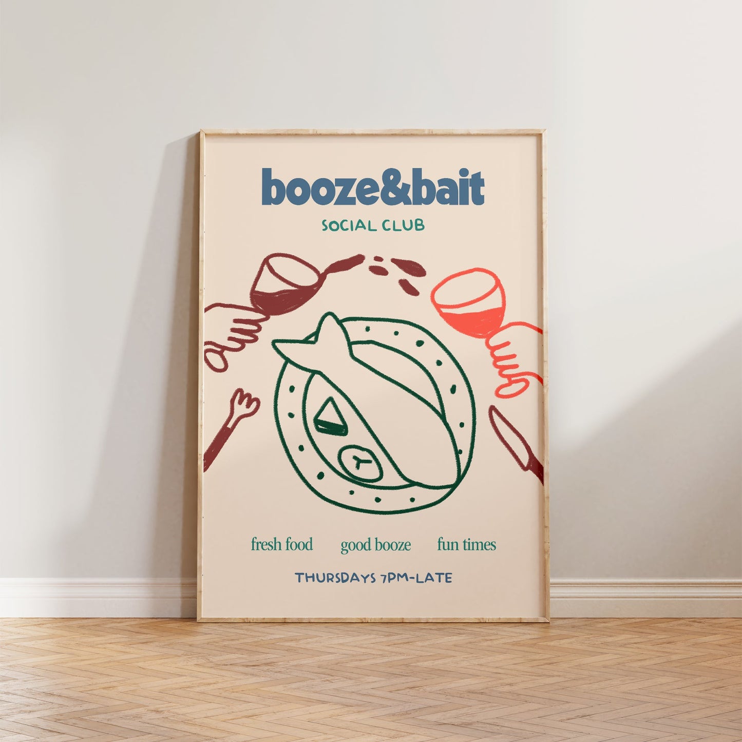 Booze & Bait Social Club Print