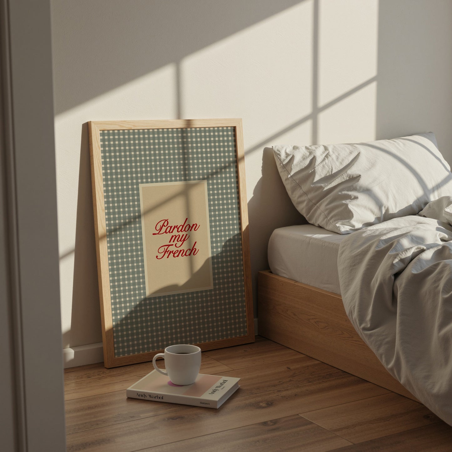 Pardon My French Gingham Print