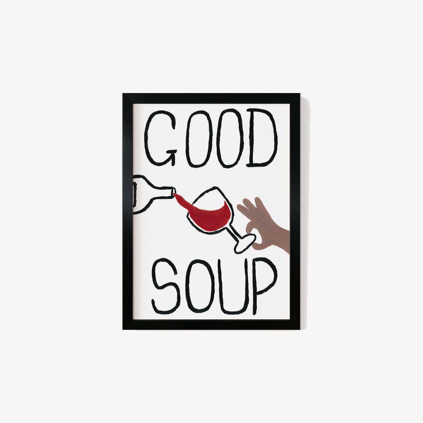 Good Soup Hand Painted Print