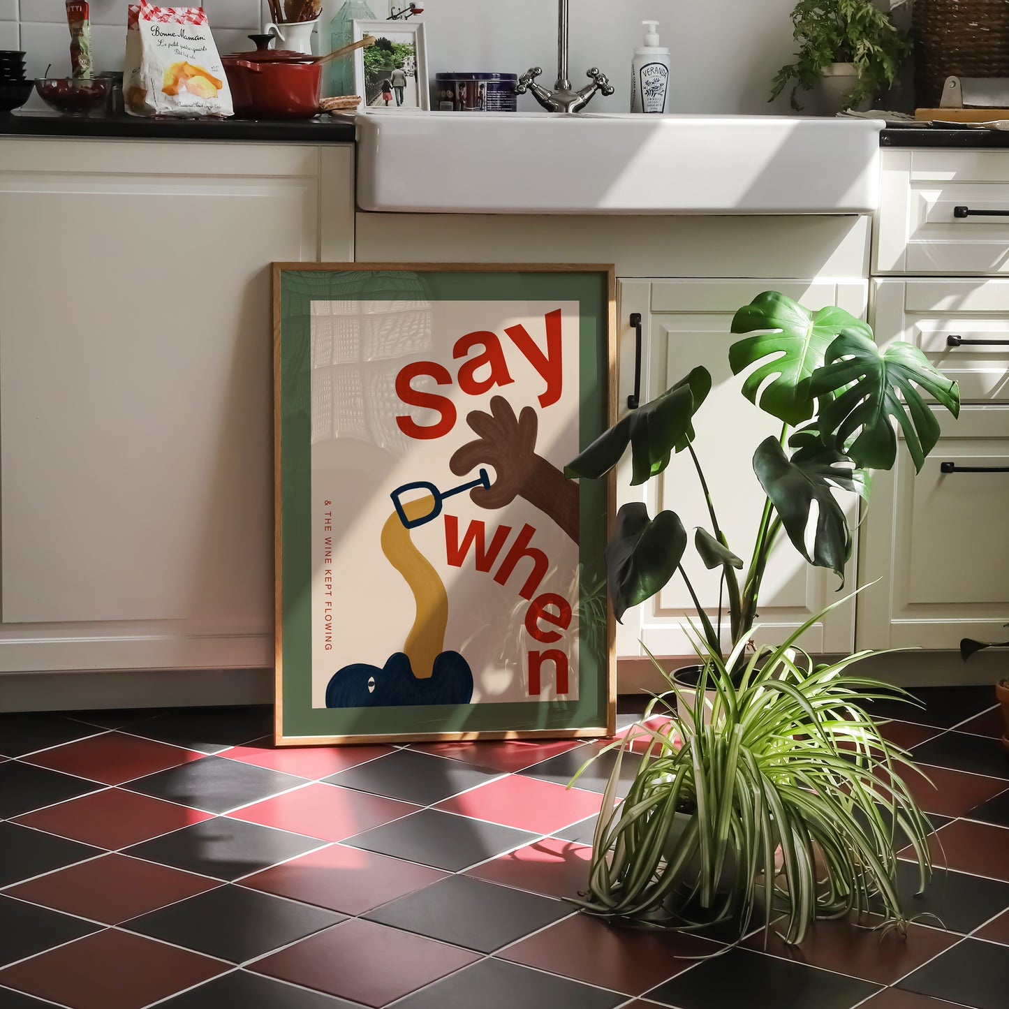 Say When Illustrated Print