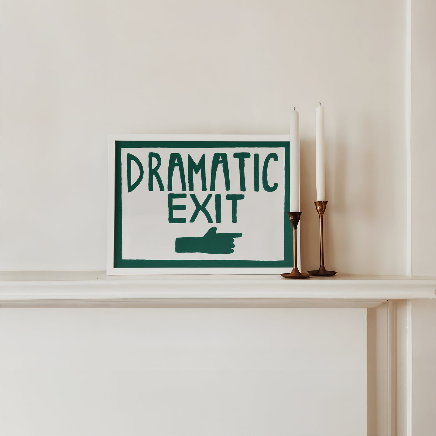 Dramatic Exit Hand Painted Print