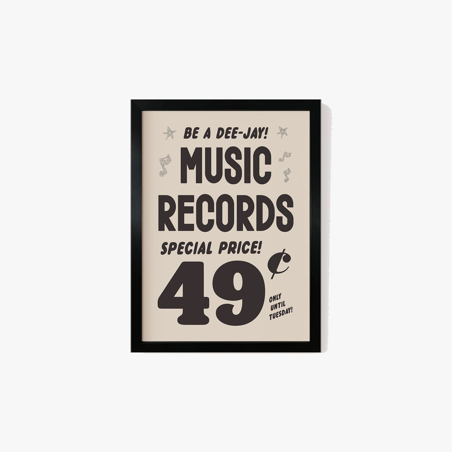 Vintage Music Records Advert Print