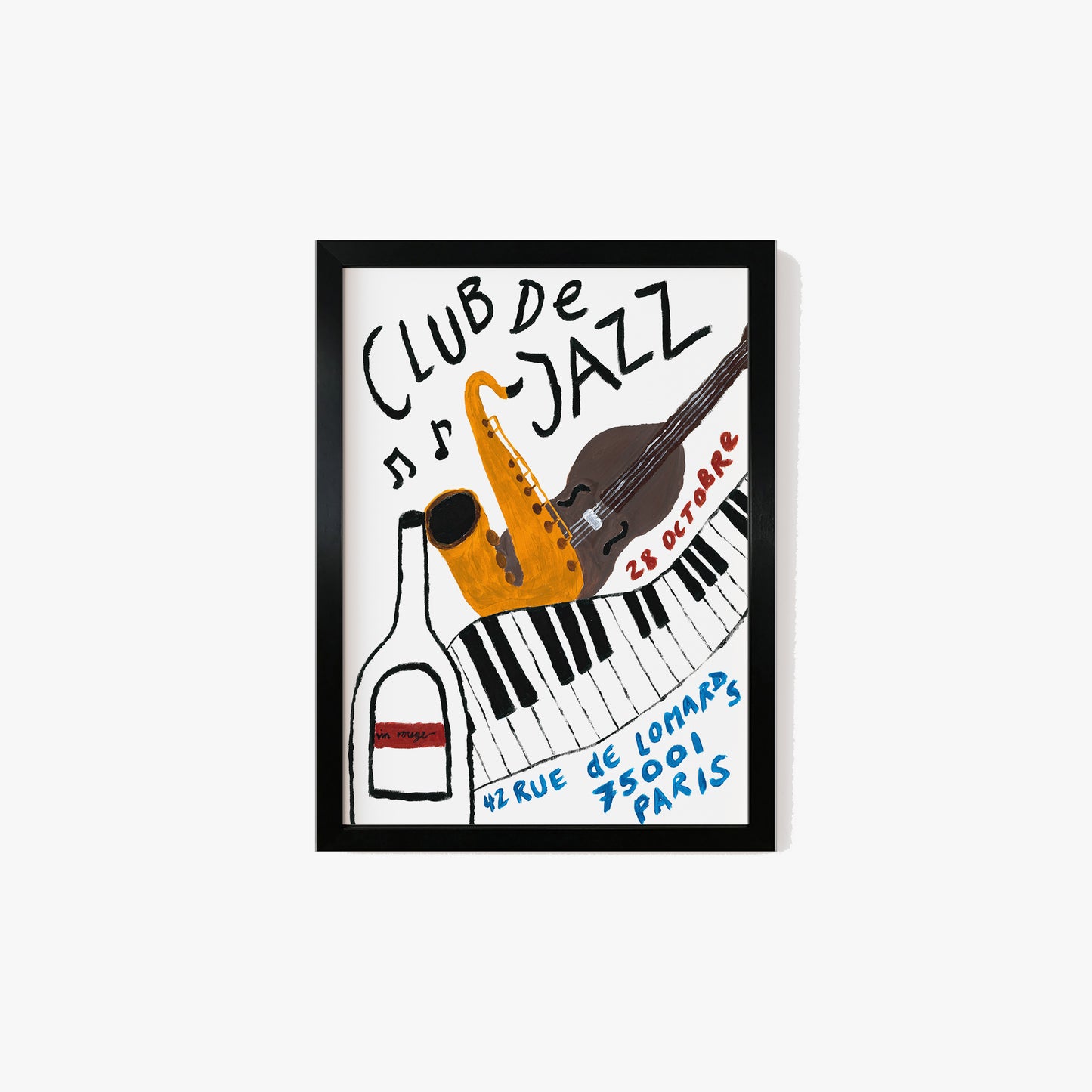 Club De Jazz Hand Painted Print