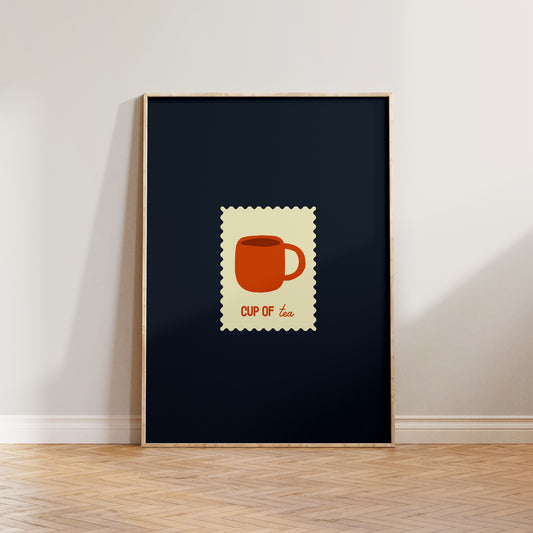 Cup Of Tea Stamp Print
