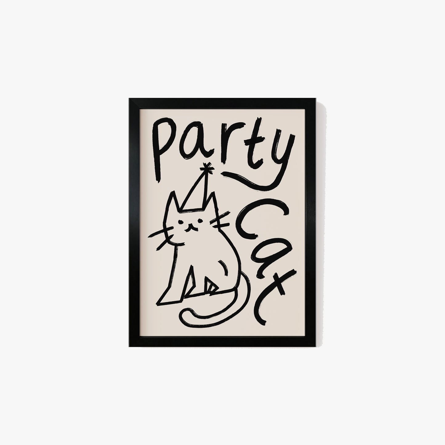 Party Cat Doodle Print