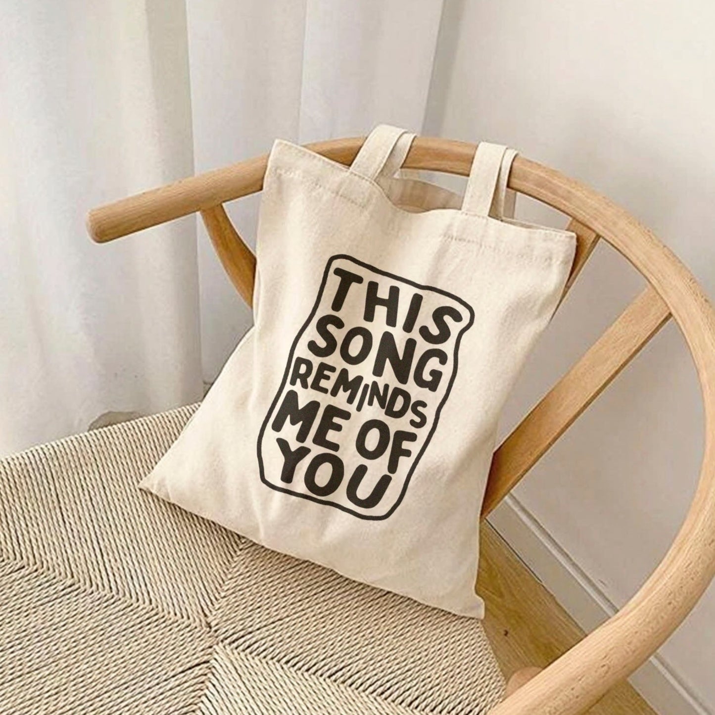 This Song Reminds Me Of You Tote Bag