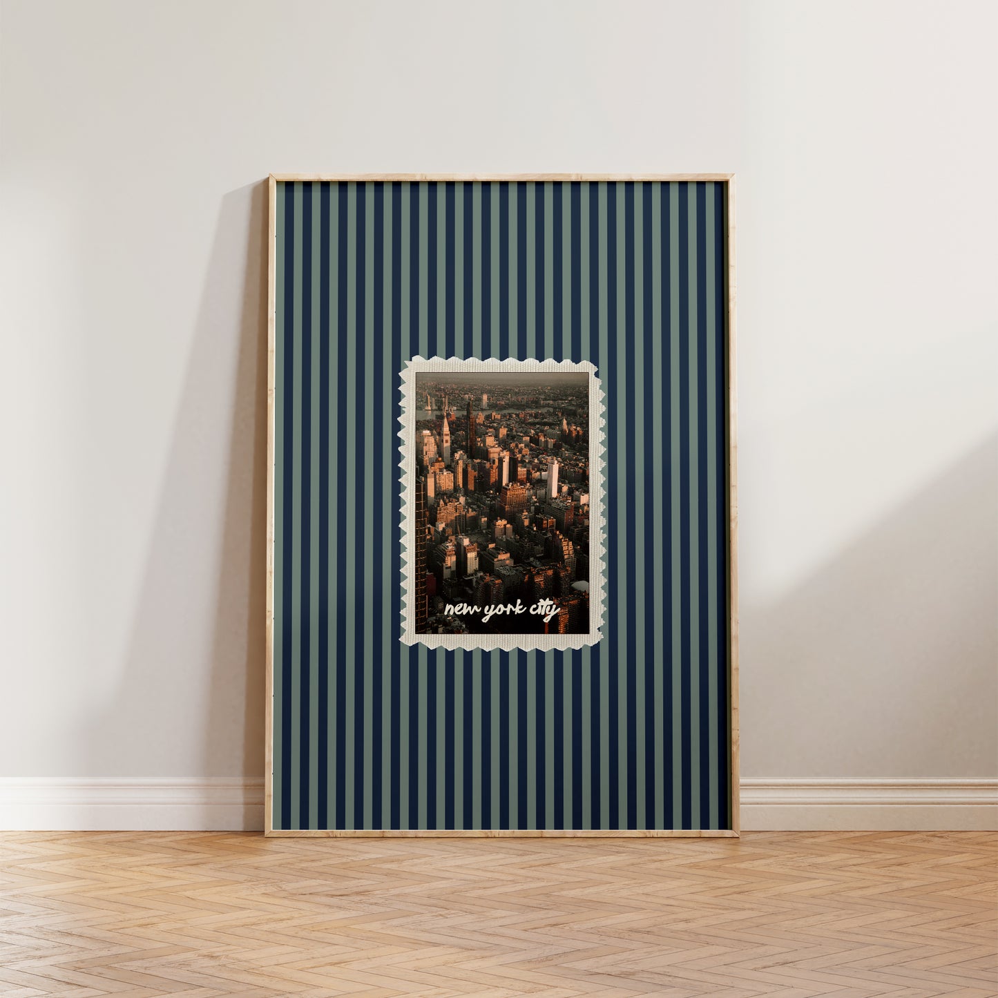 New York City Striped Print