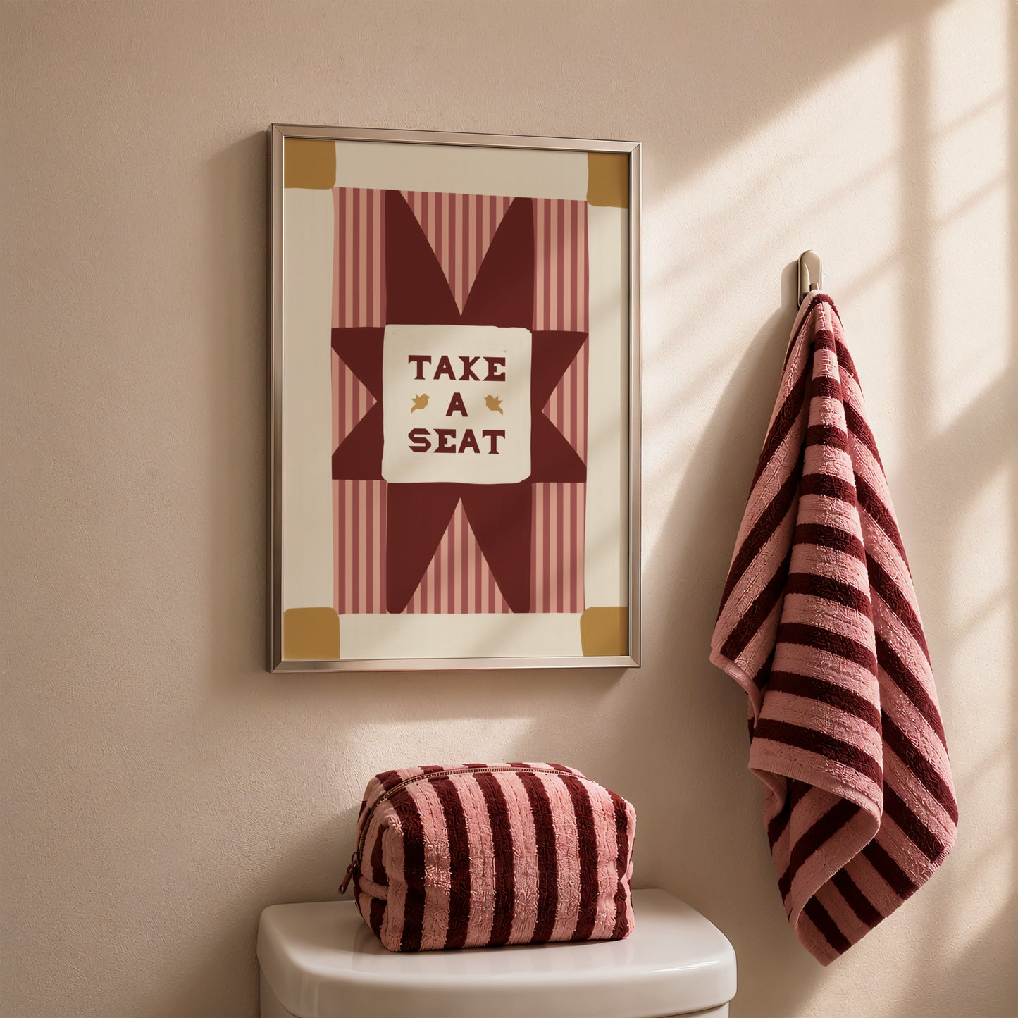 Take A Seat Stripe Print
