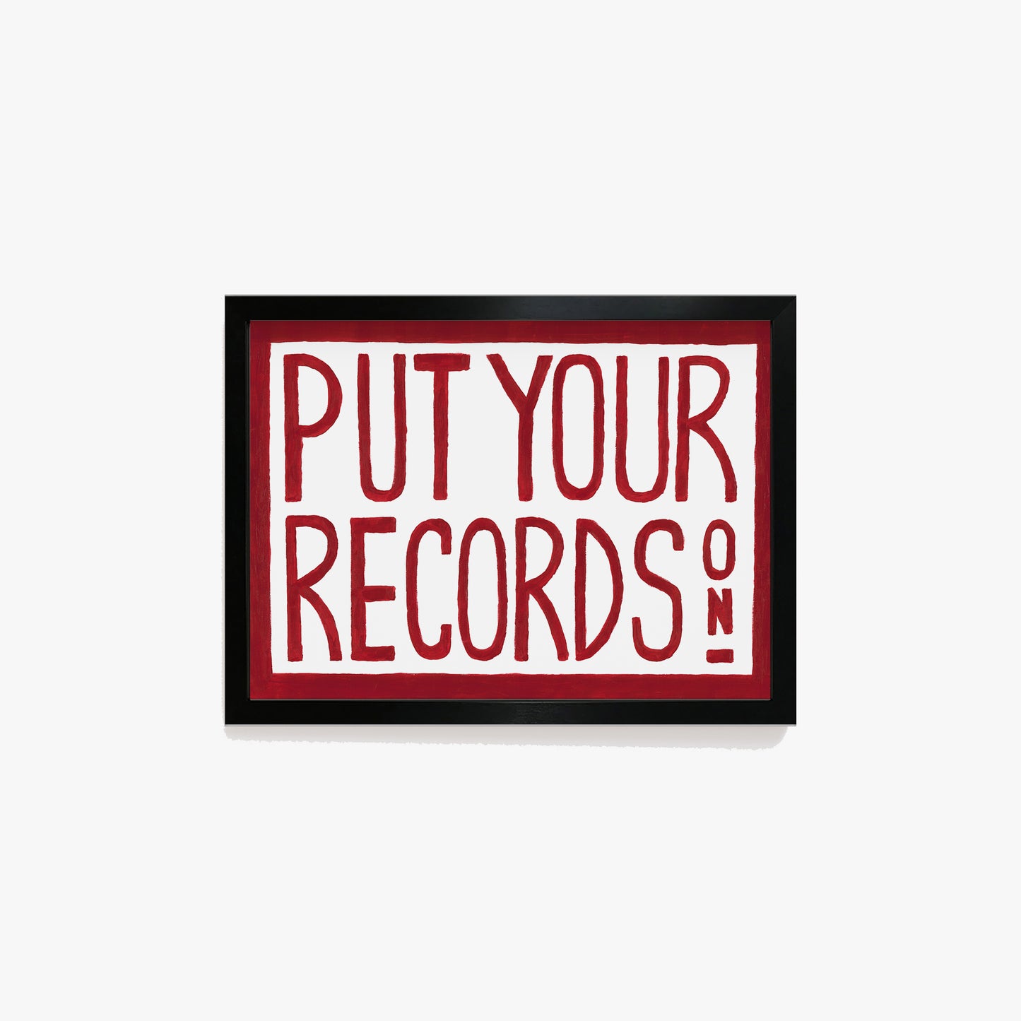 Put Your Records On Retro Hand Painted Print