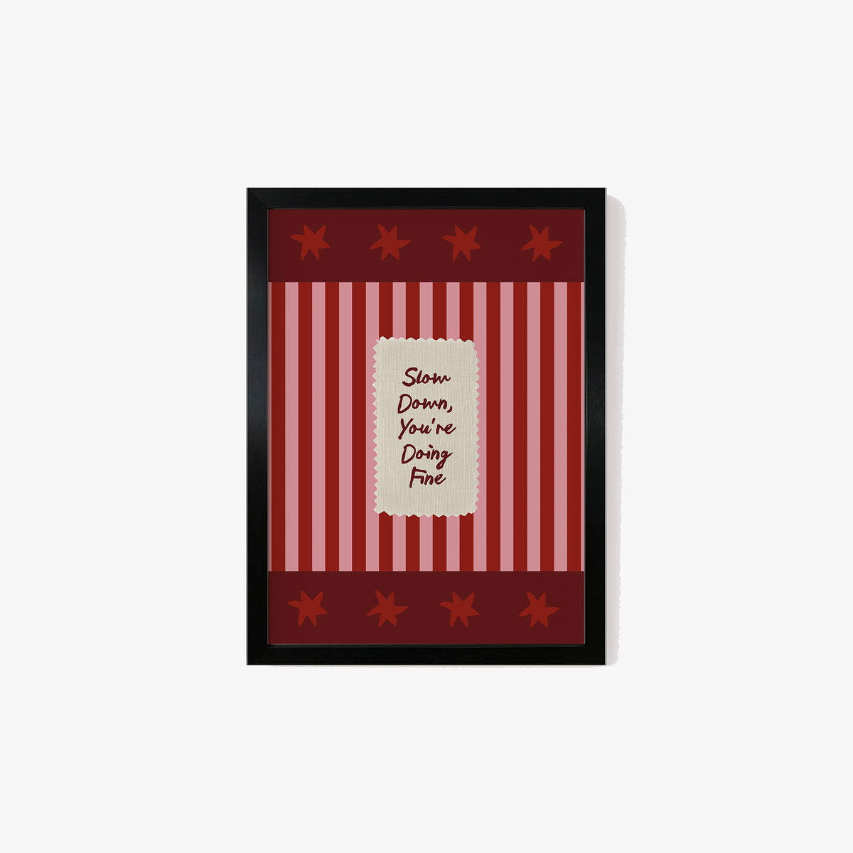 Slow Down Stripe Stars Print