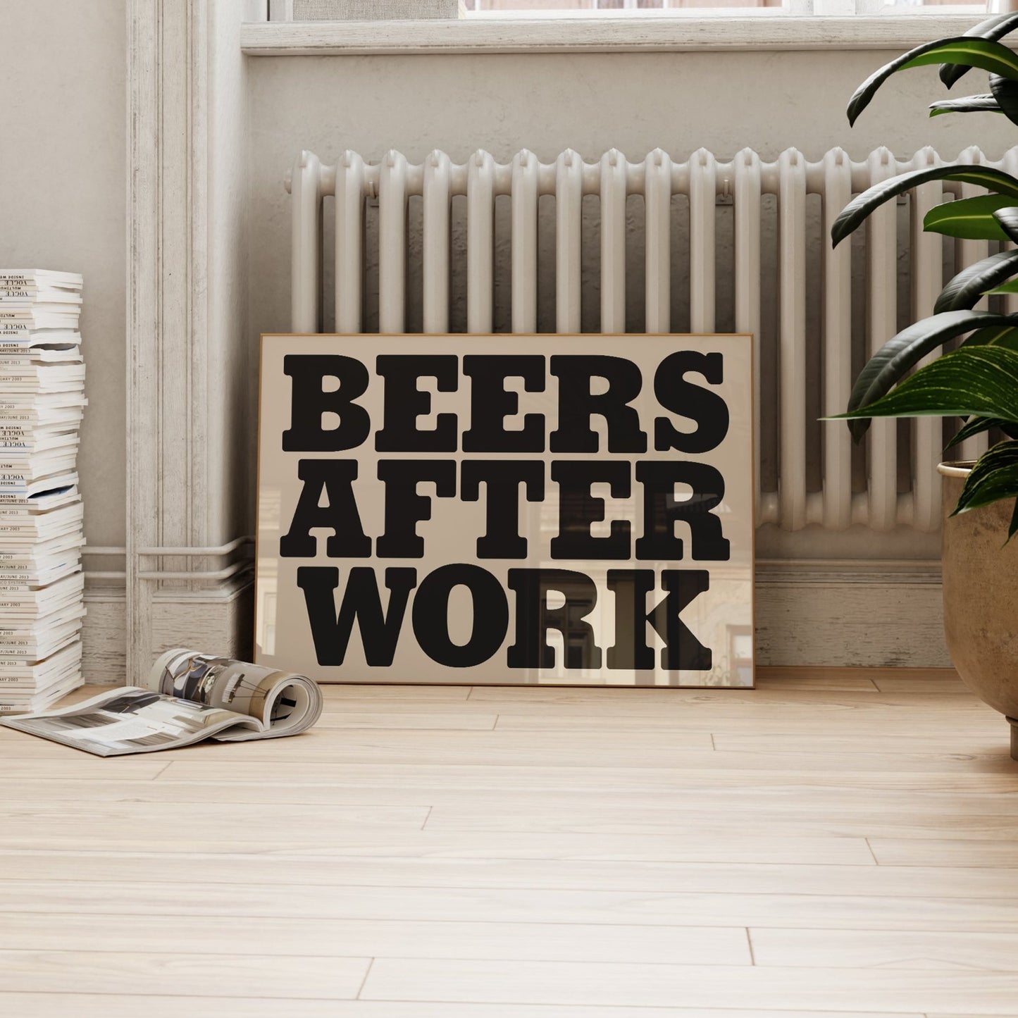 Beers After Work Bold Print