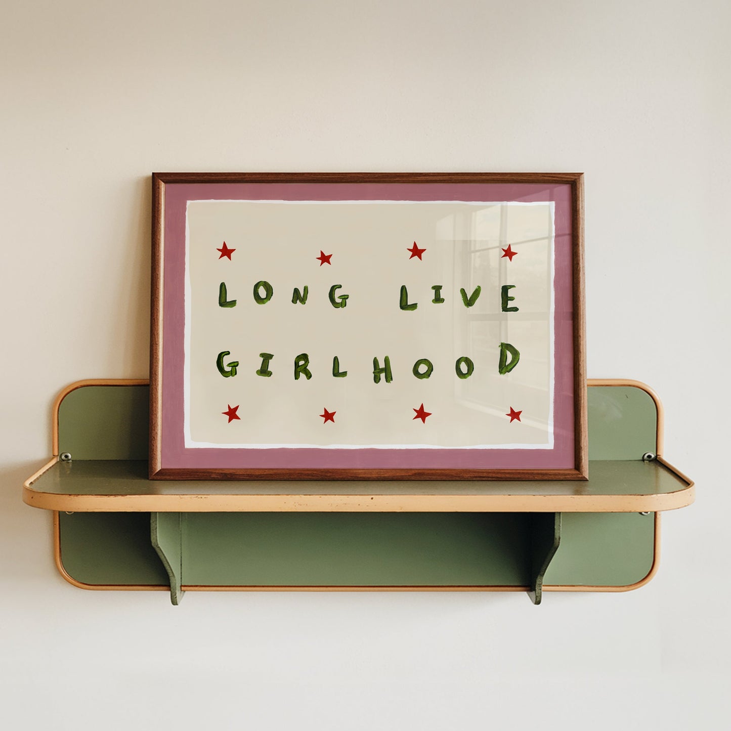 Long Live Girlhood Hand Painted Print