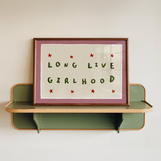 Long Live Girlhood Hand Painted Print