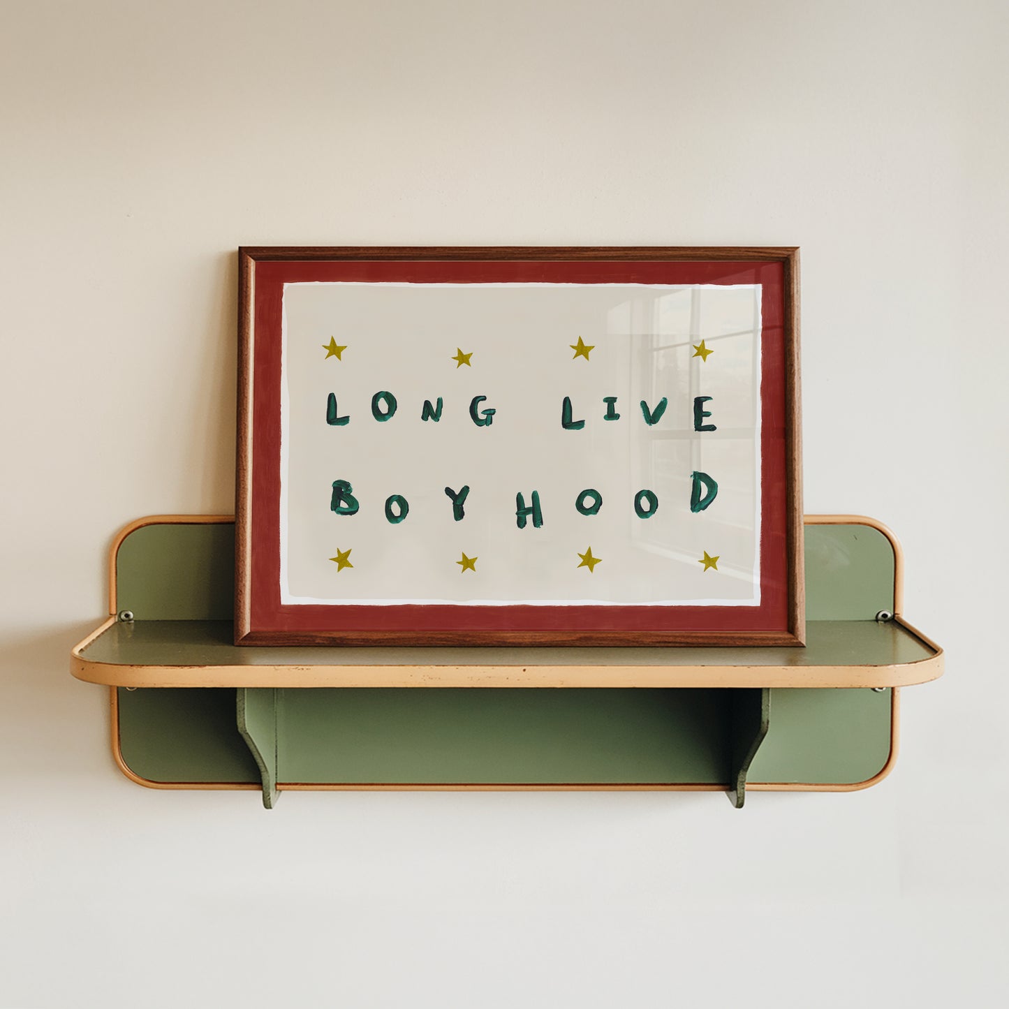 Long Live Boyhood Hand Painted Print