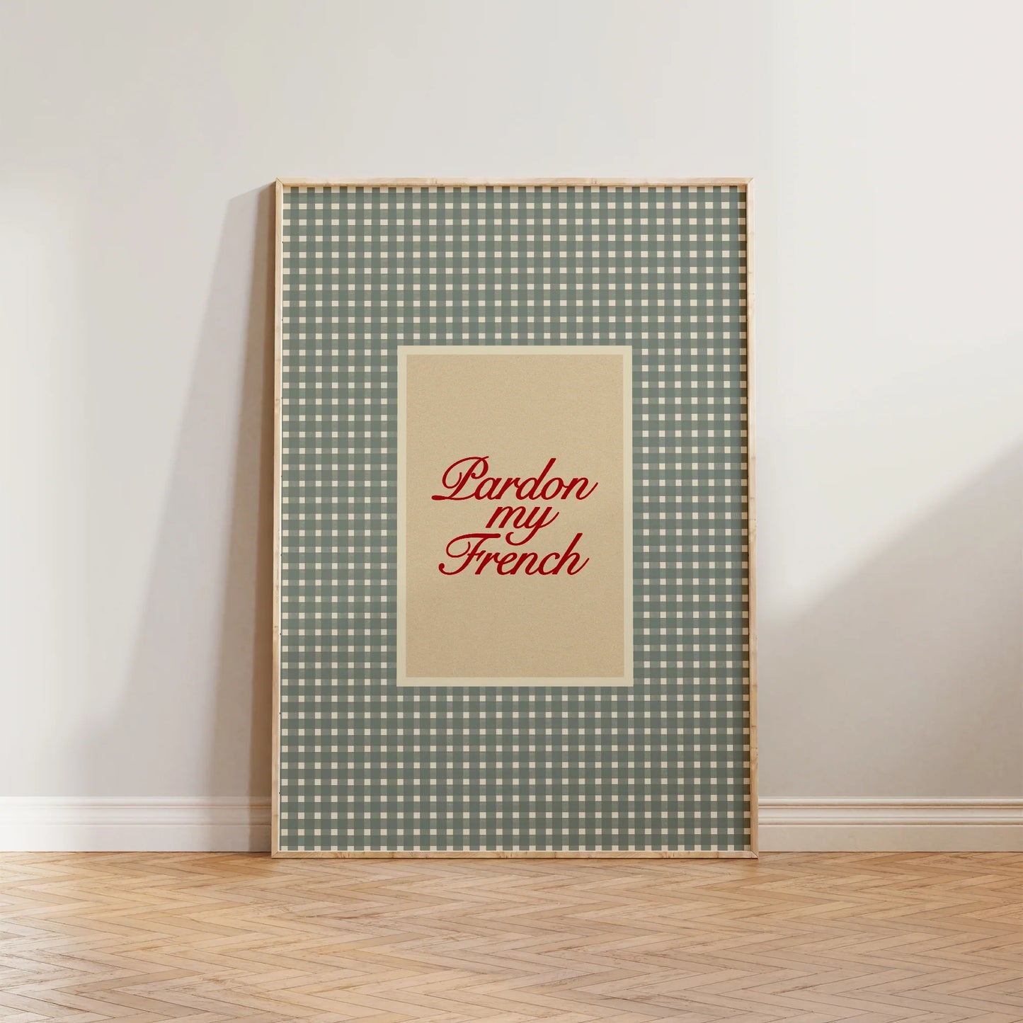 SECONDS Pardon My French Gingham Print