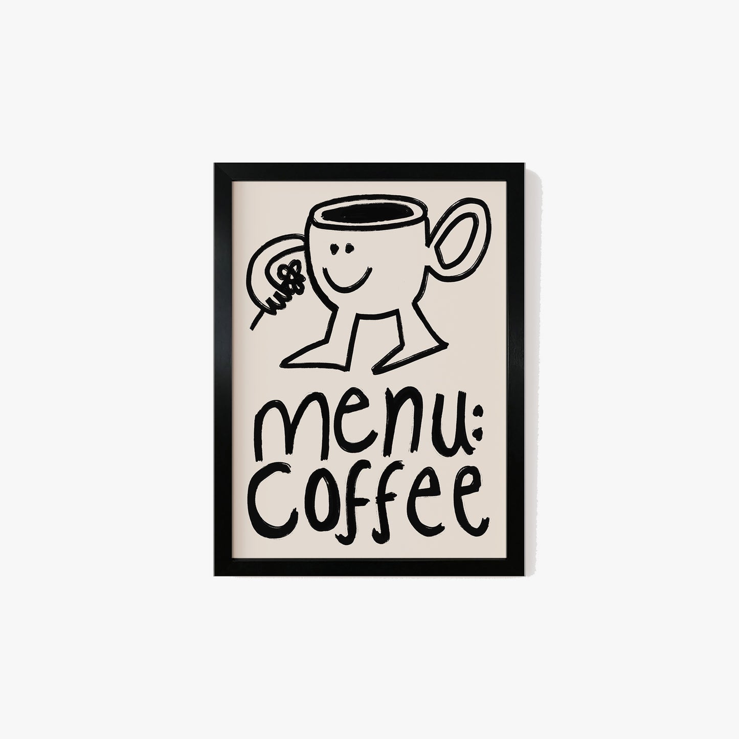 Menu Coffee Doodle Print