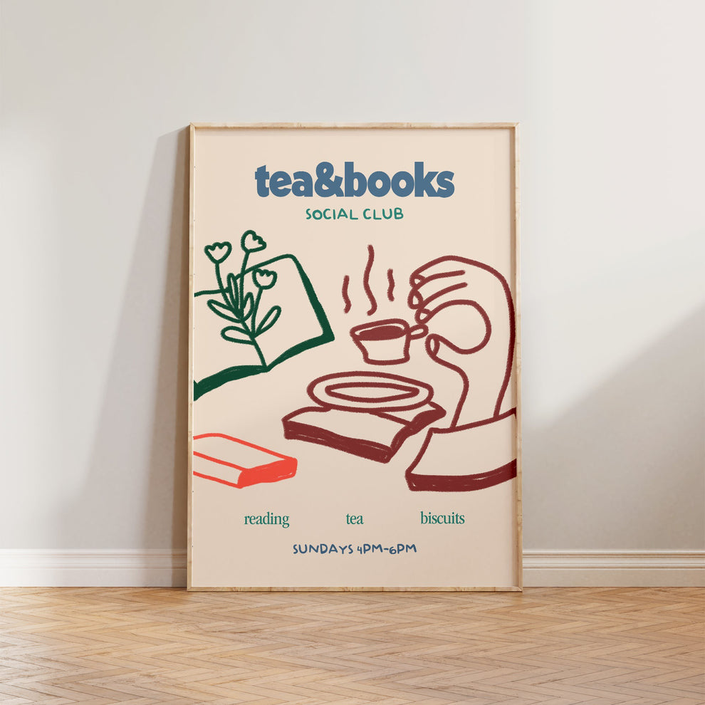 Tea & Books Social Club Print – Lune Club