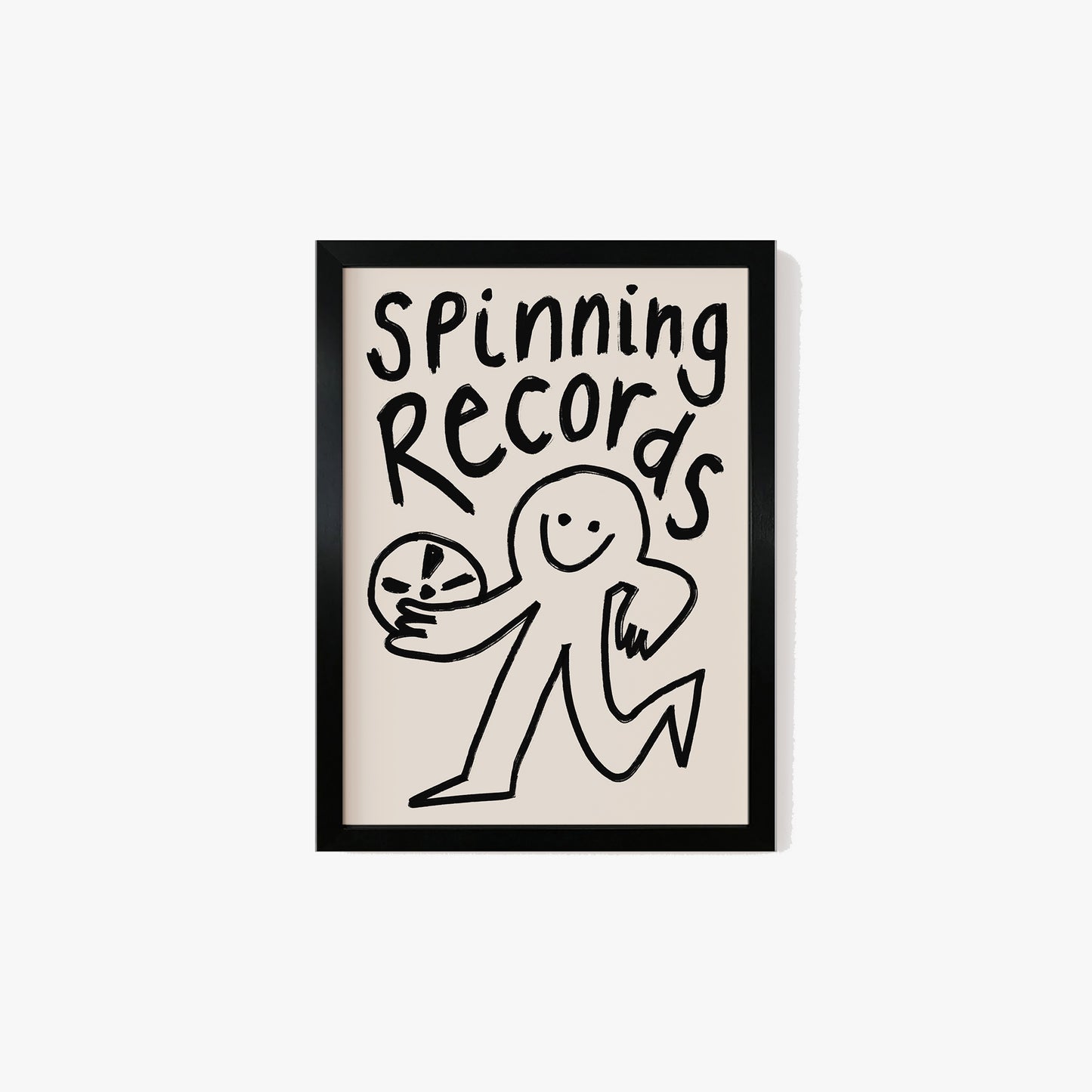 Spinning Records Doodle Print