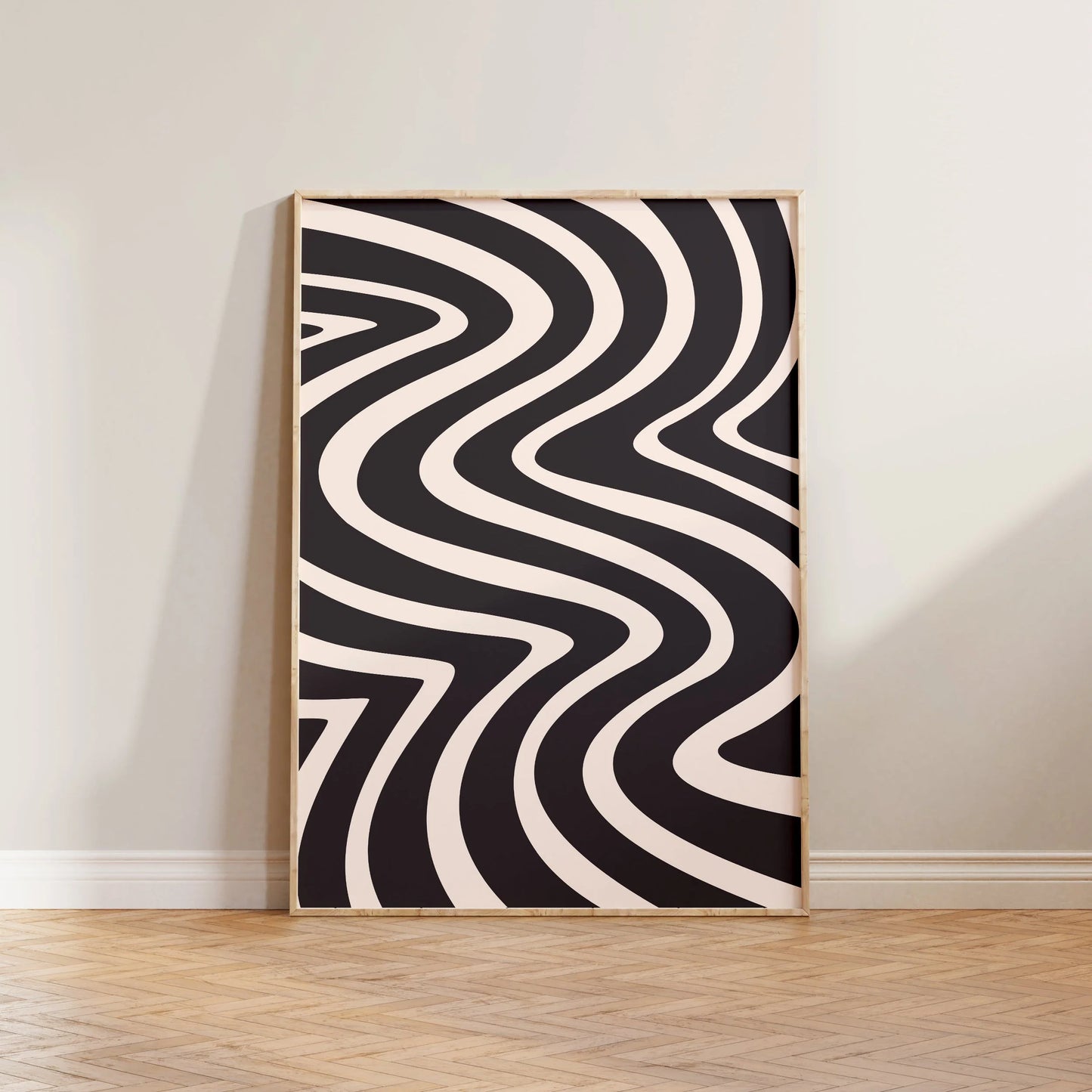SECONDS Abstract Wavy Pattern Print