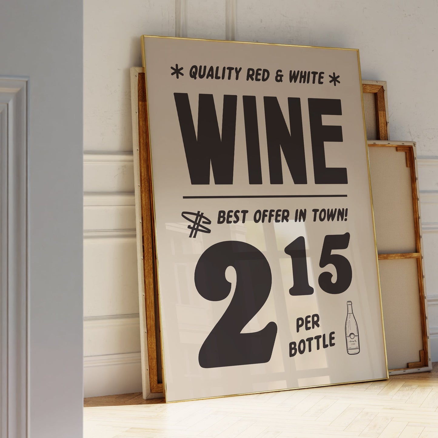 SECONDS Vintage Wine Advert Print