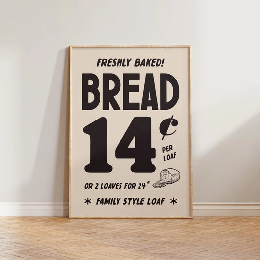 SECONDS Vintage Bread Advert Print