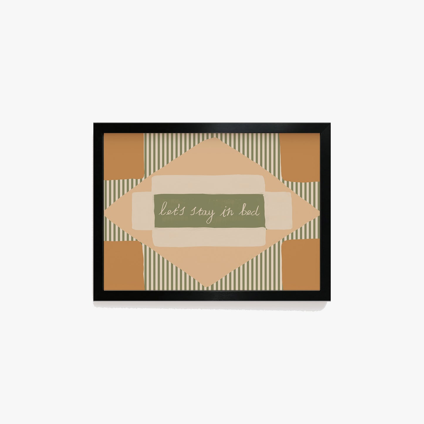 Let's Stay In Bed Striped Print