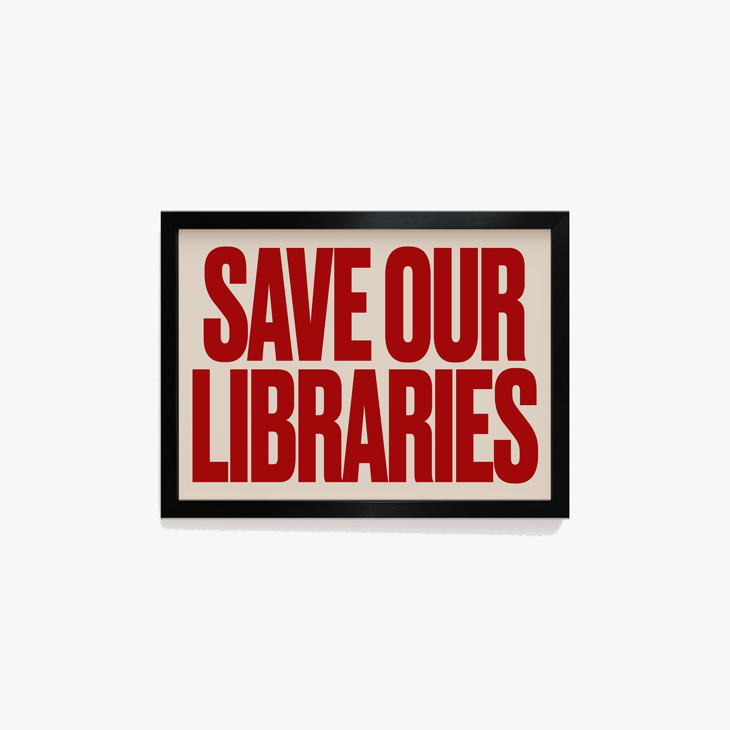 Save Our Libraries Retro Print