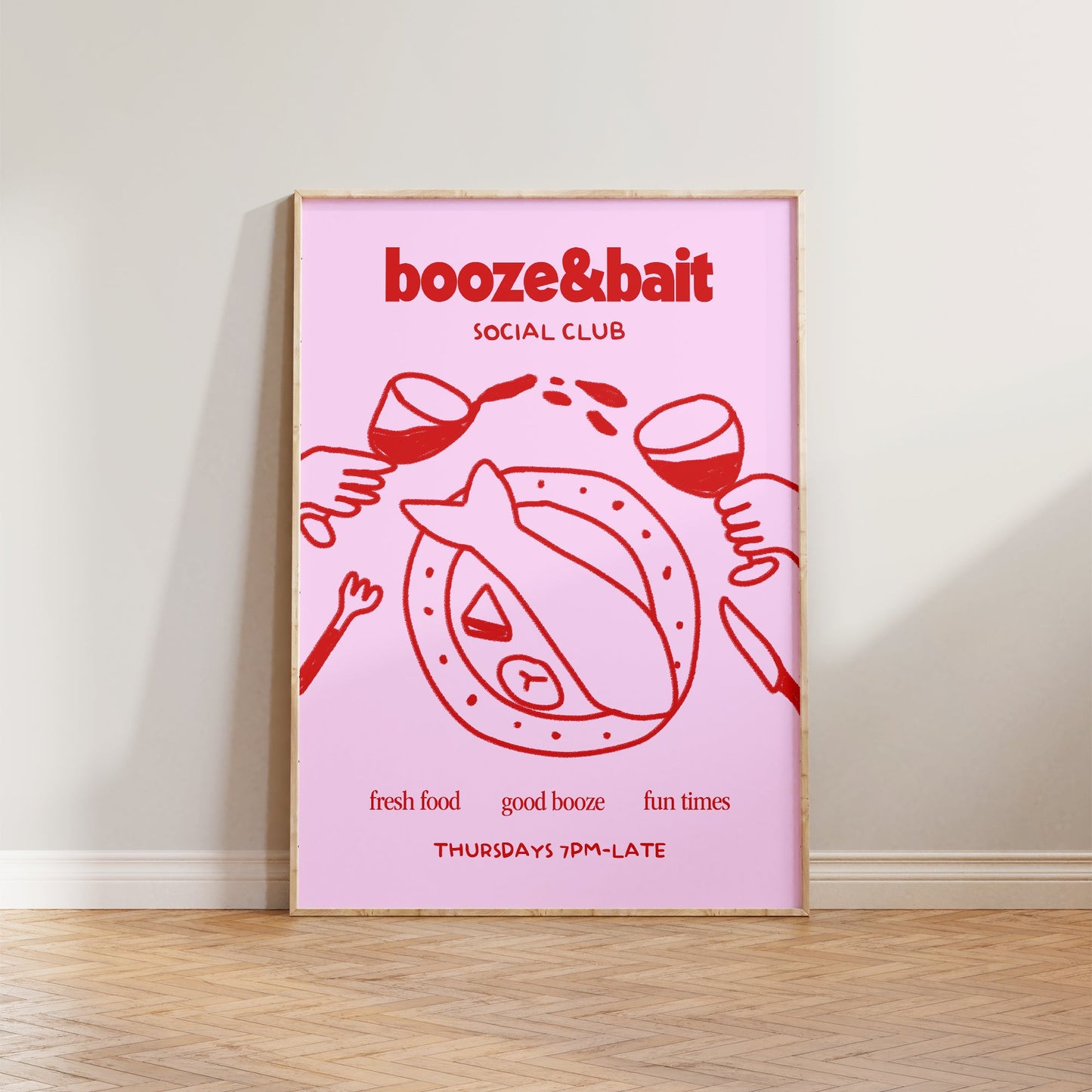 Booze & Bait Social Club Print