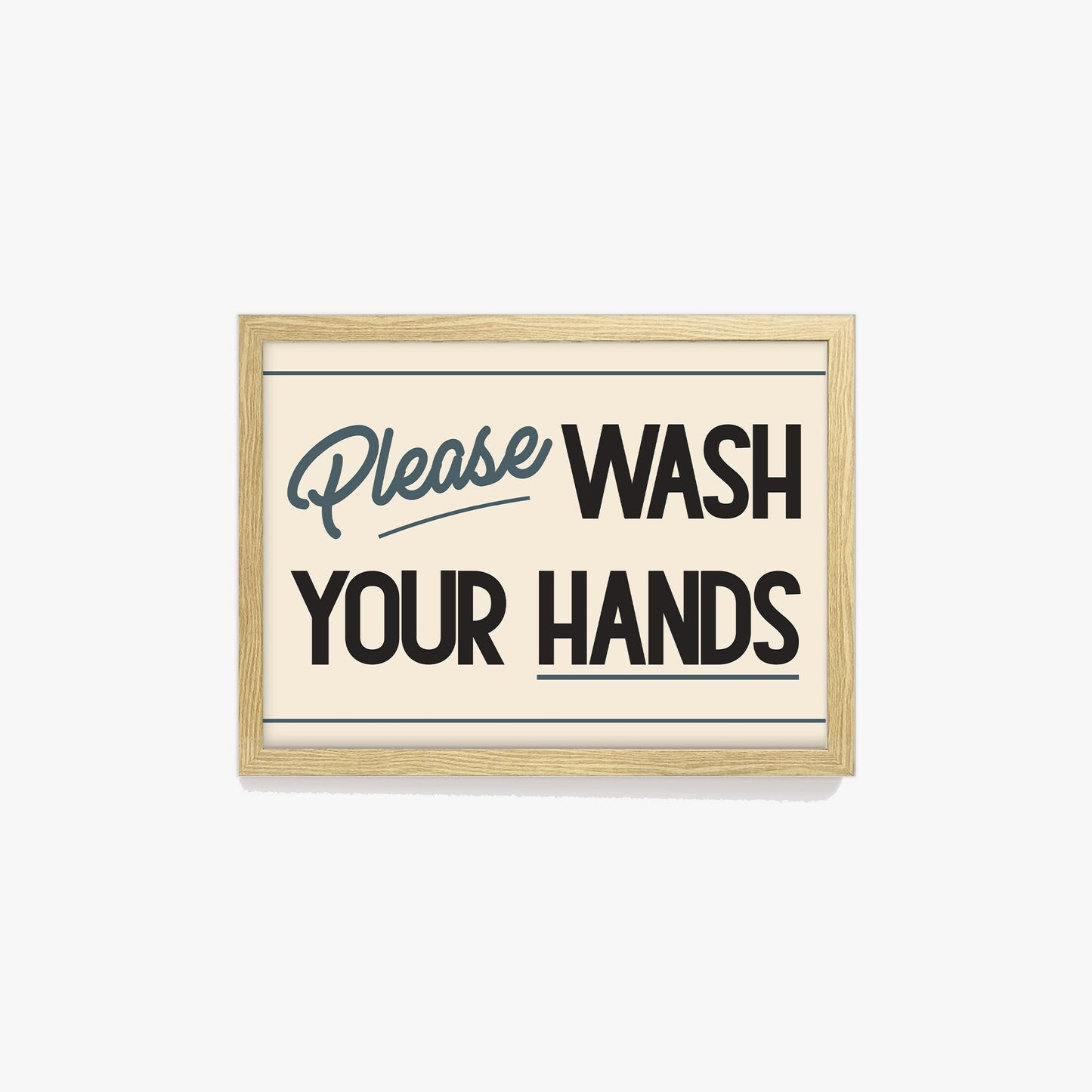 Please Wash Your Hands Retro Print