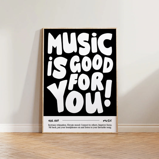 SECONDS Music Is Good For You Print