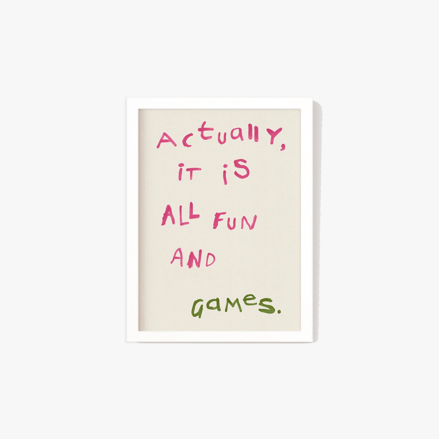 Actually, It is All Fun and Games Print