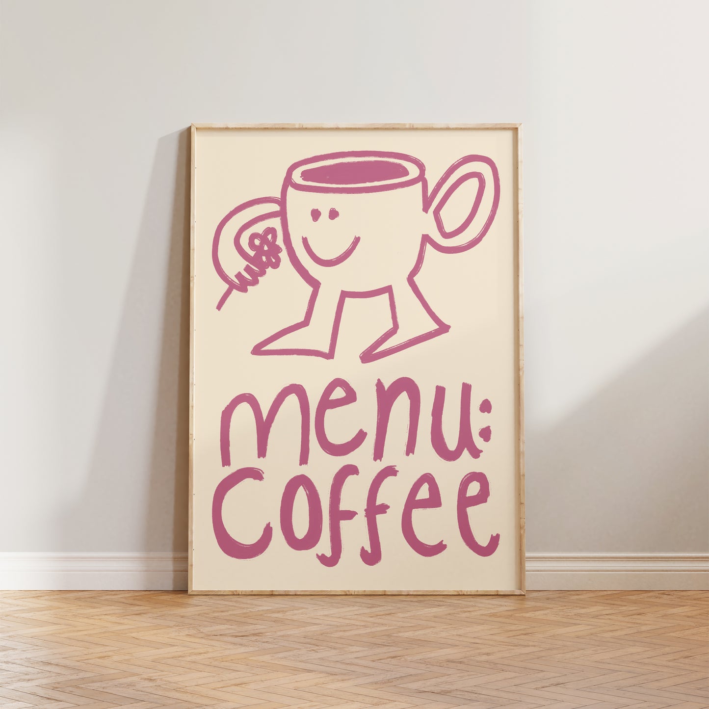 Menu Coffee Doodle Print