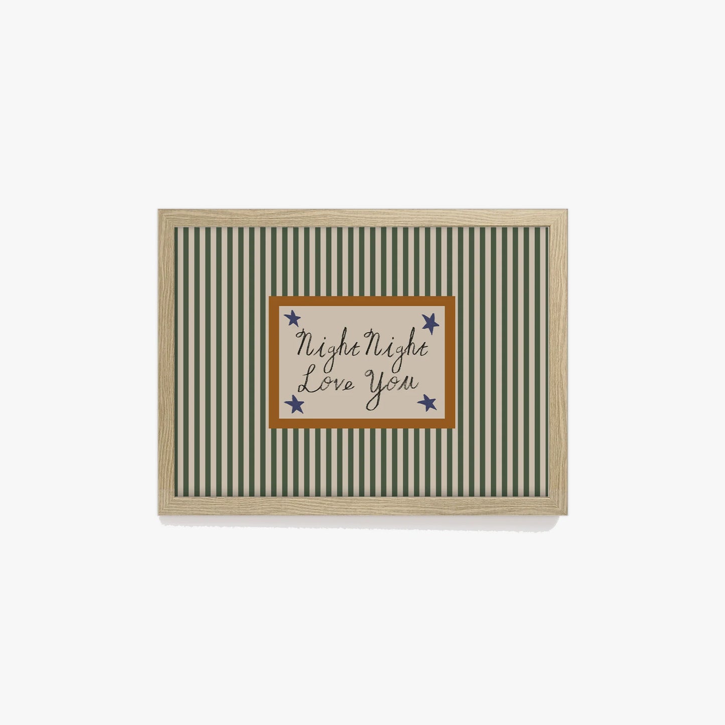 SECONDS Night Night Love You Striped Print