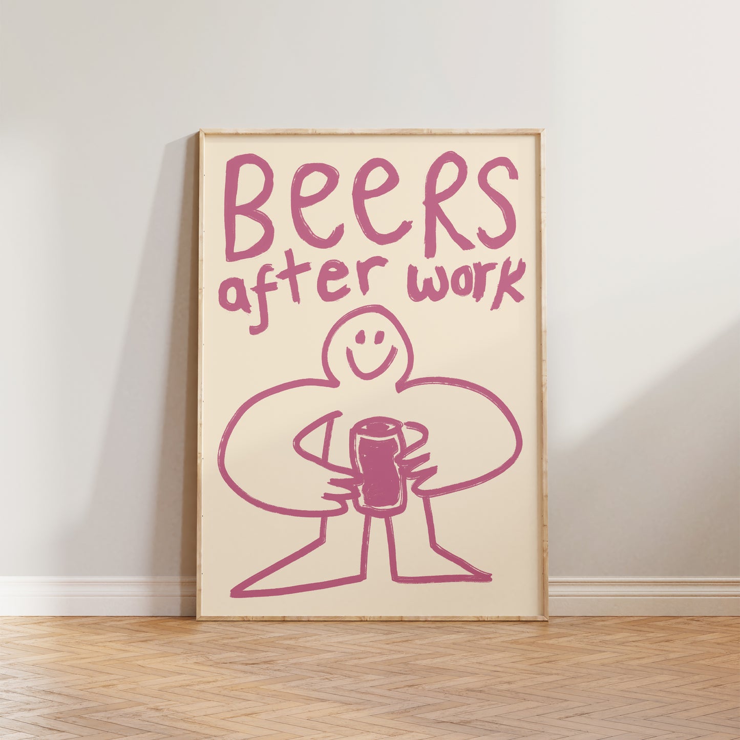 Beers After Work Doodle Print