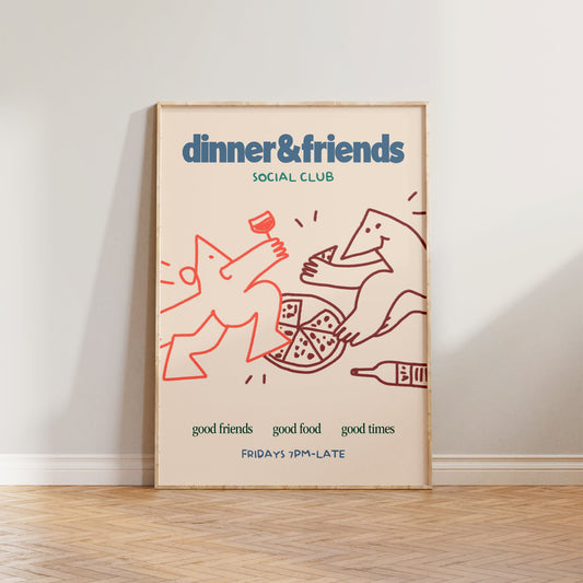 Dinner & Friends Social Club Print