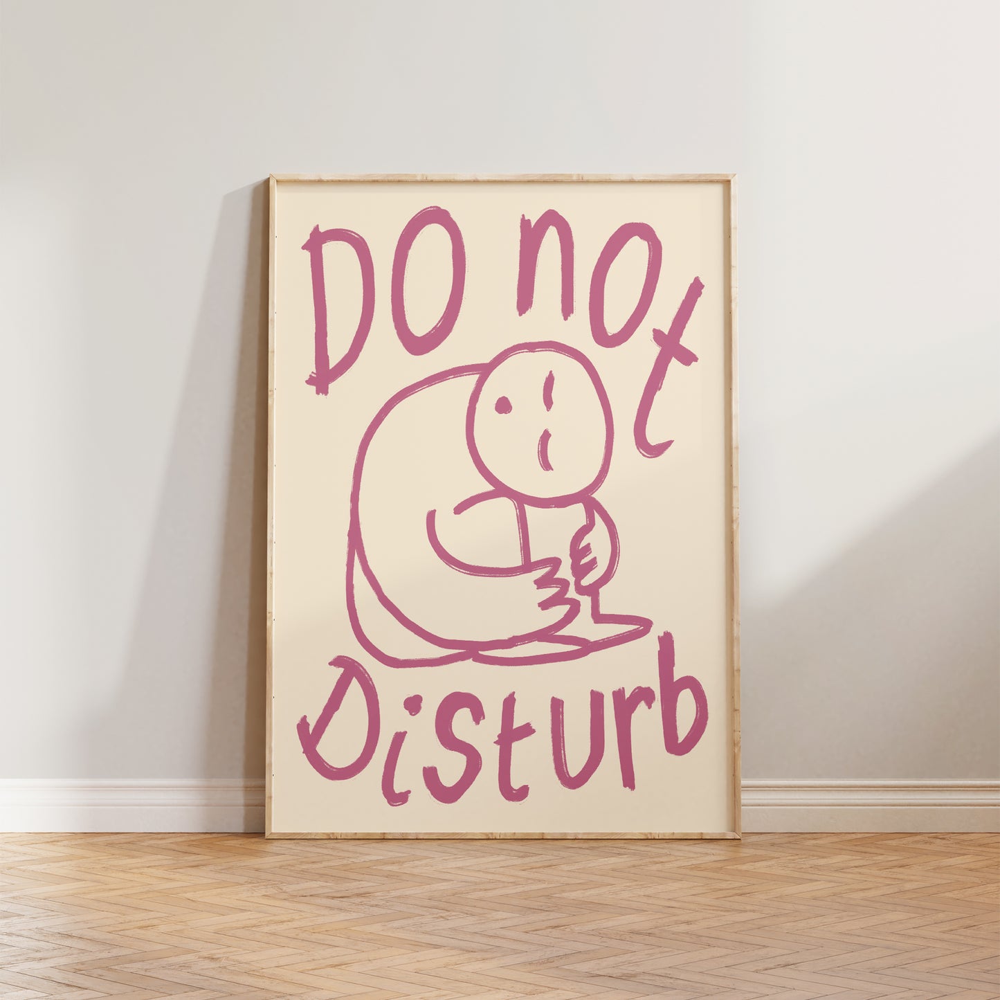 Do Not Disturb Doodle Print