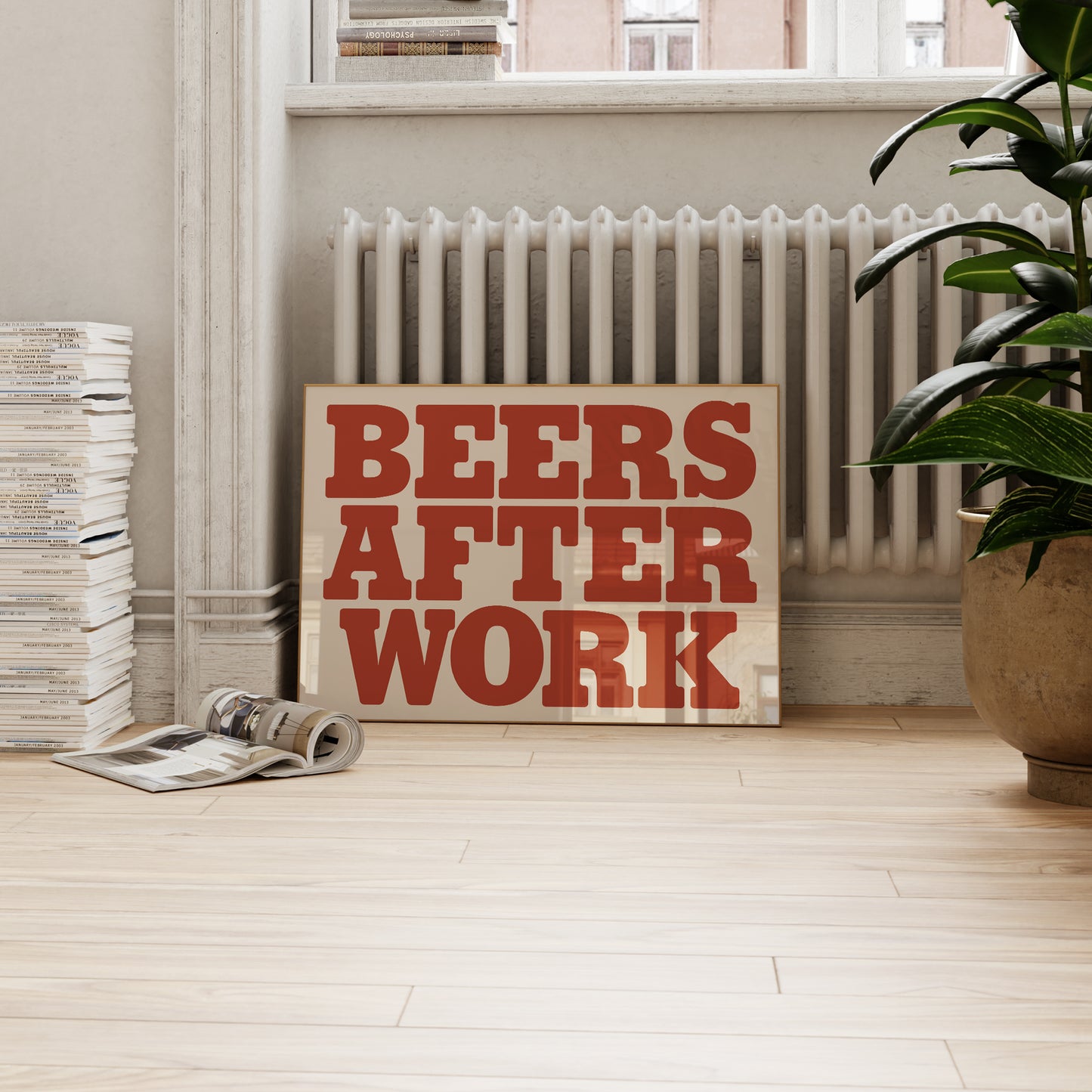 Beers After Work Bold Print