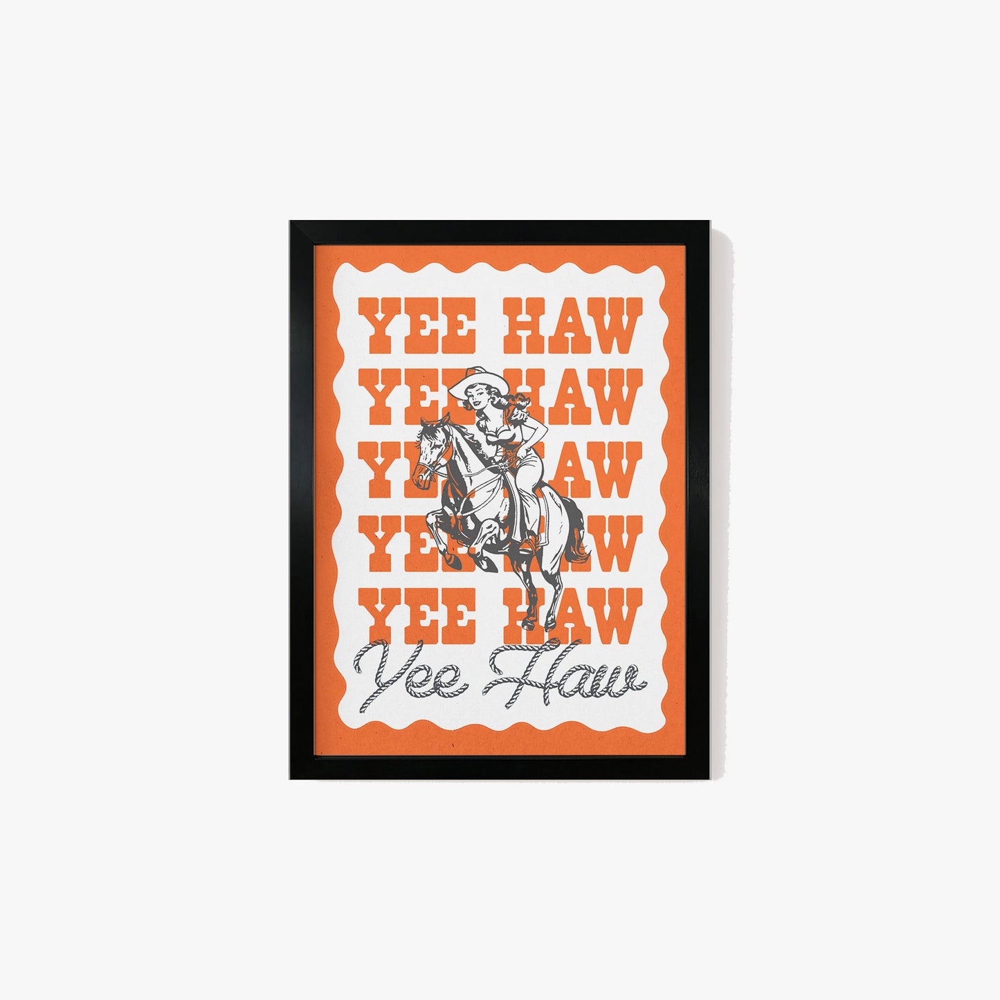 Yee Haw Cowgirl Print