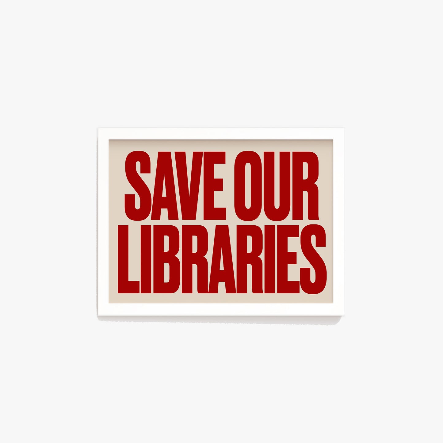 Save Our Libraries Retro Print