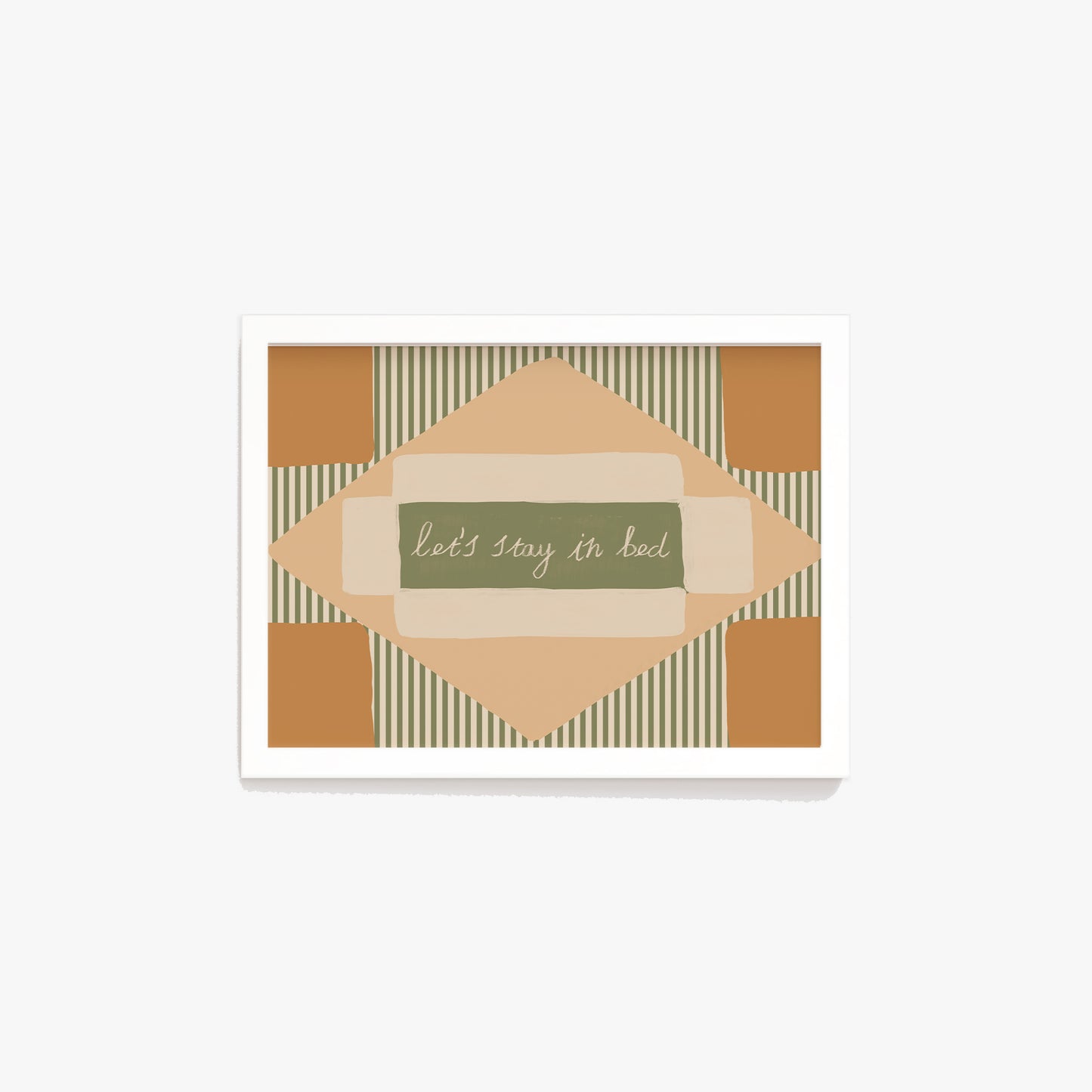 Let's Stay In Bed Striped Print