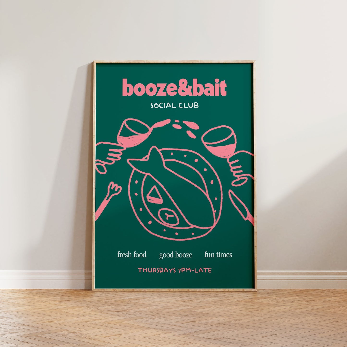 Booze & Bait Social Club Print