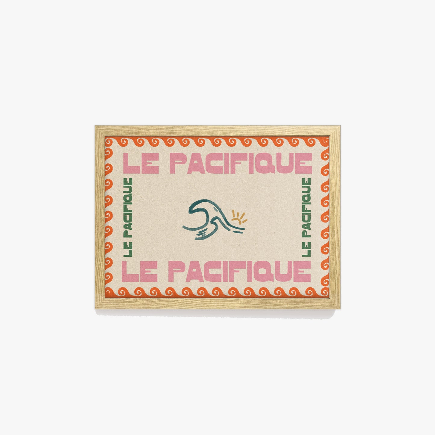 Le Pacifique Ocean Retro Print