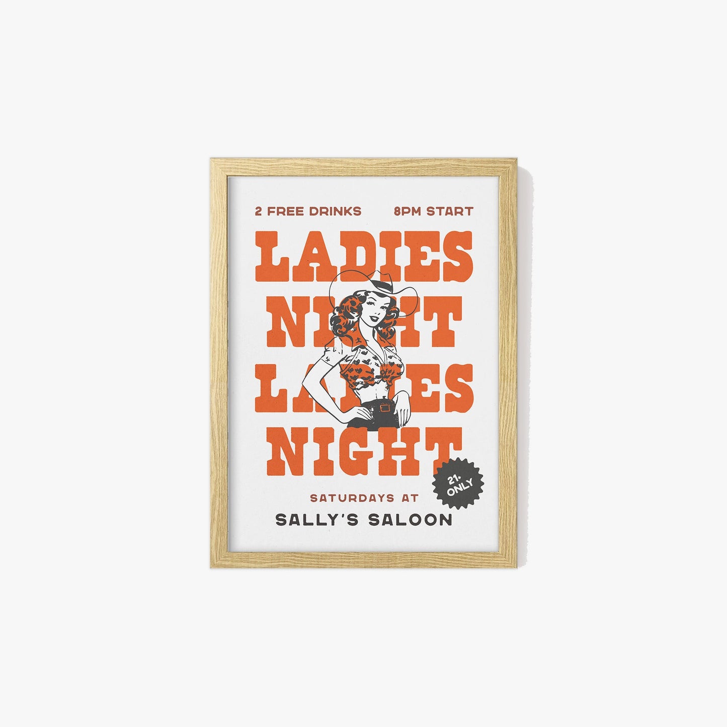 Ladies Night Cowgirl Print