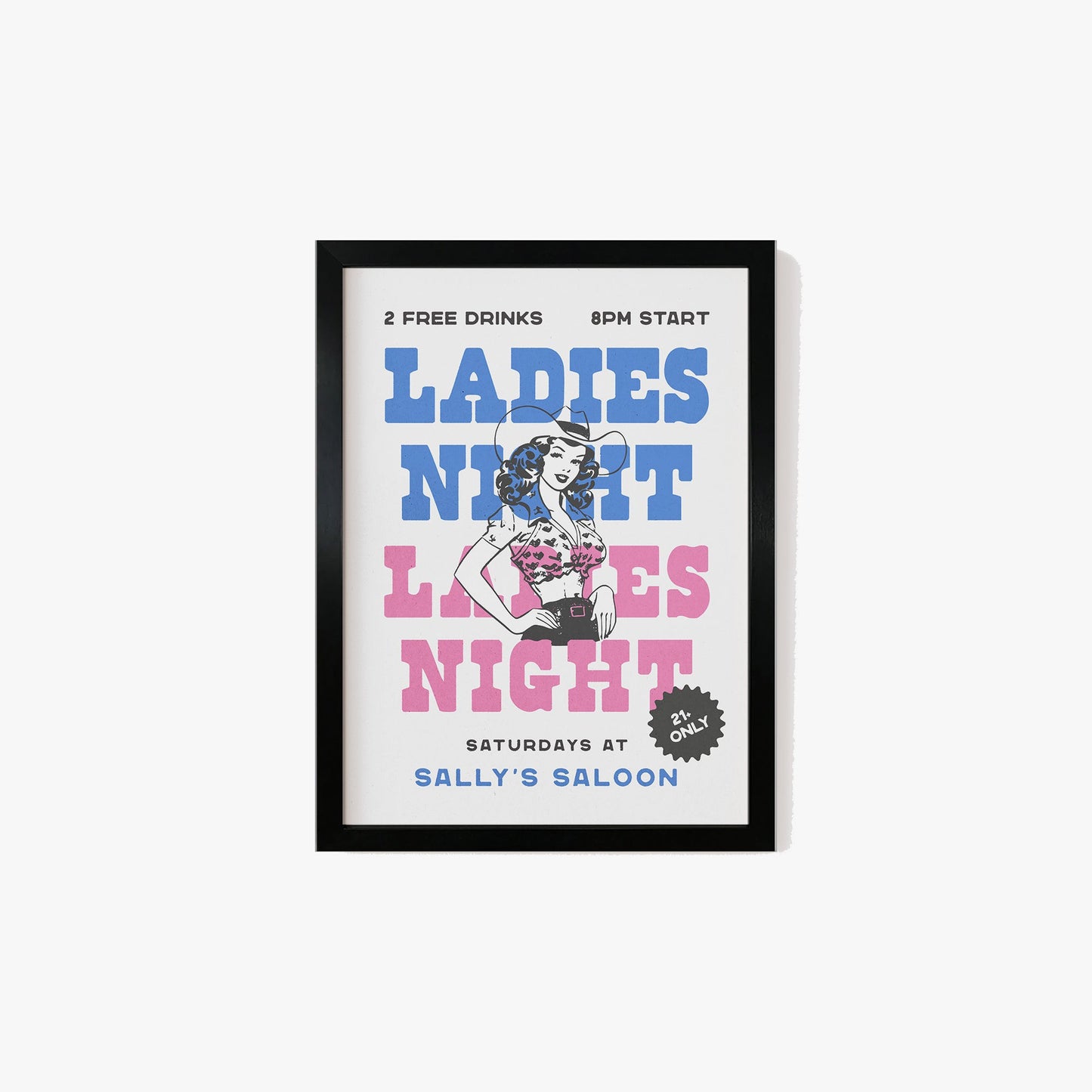 Ladies Night Cowgirl Print