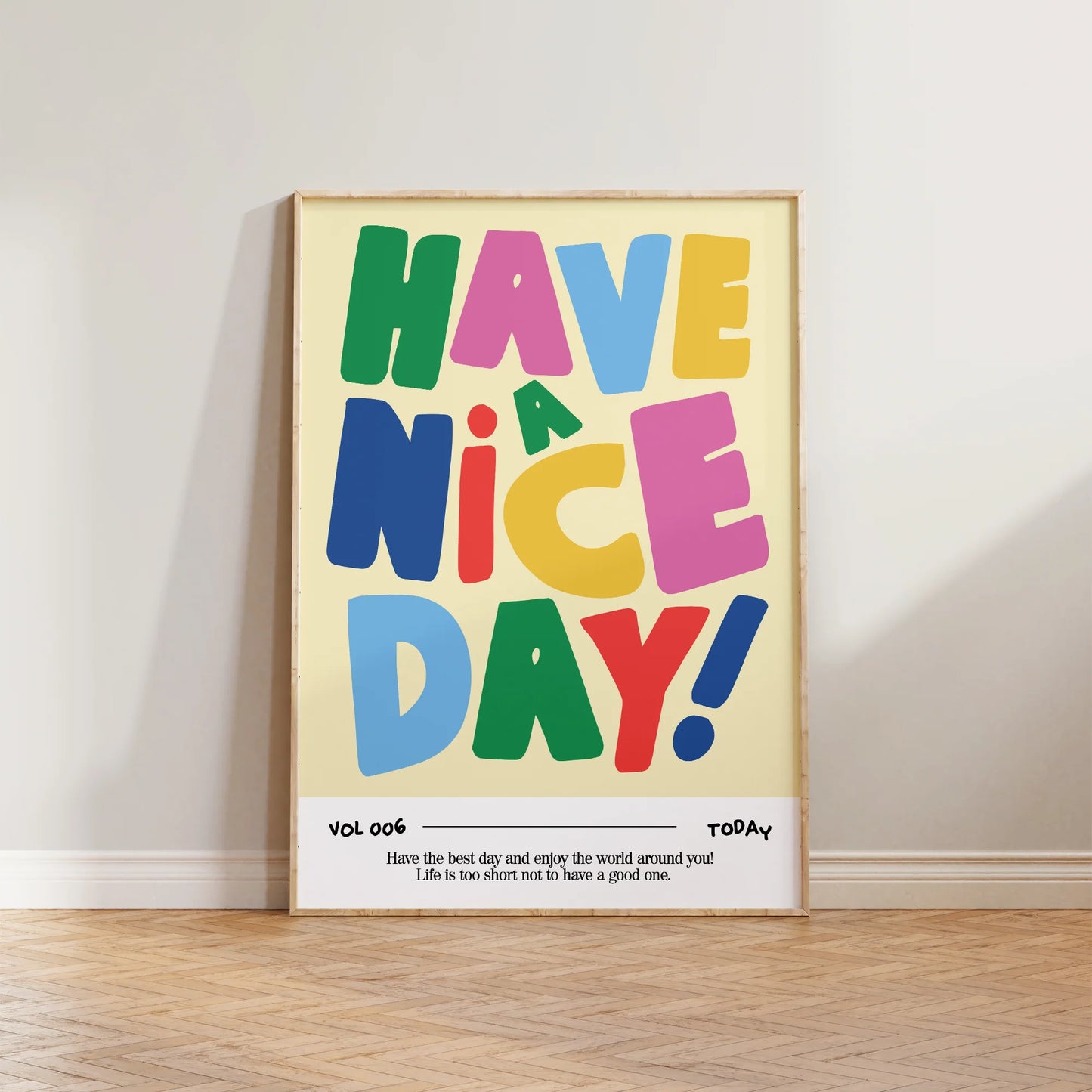 SECONDS Have a Nice Day Bold Print