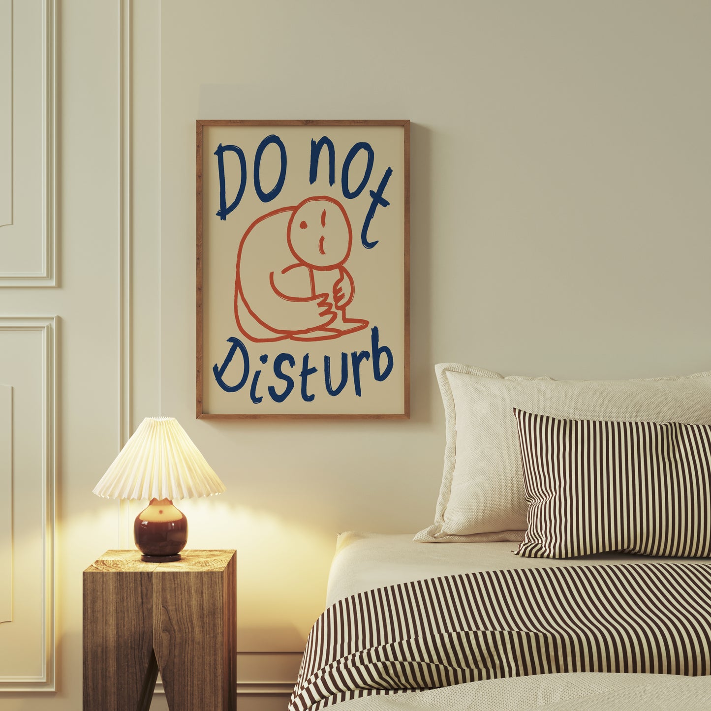 Do Not Disturb Doodle Print